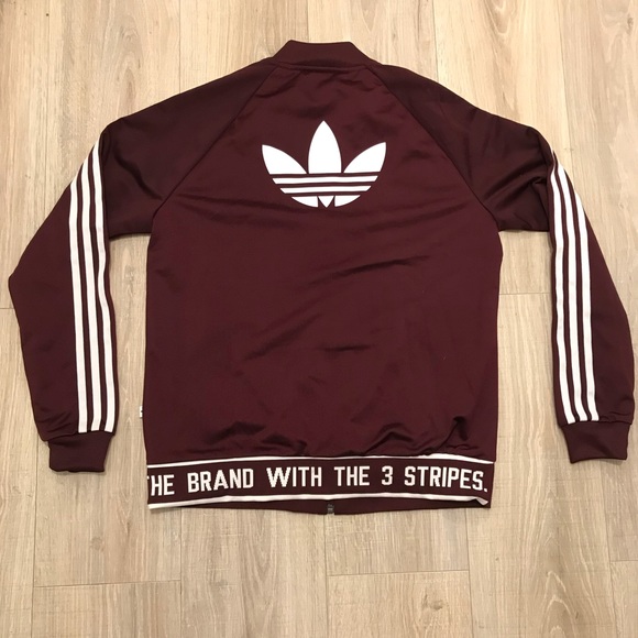 the brand with the 3 stripes jacket